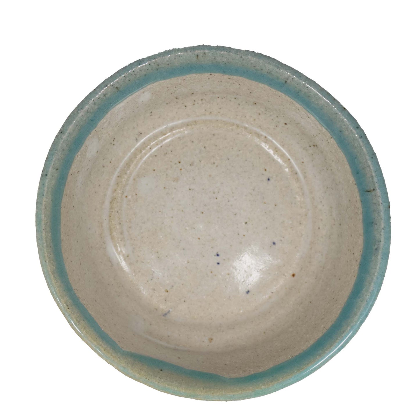 Turquoise Rim Ceramic Bowl