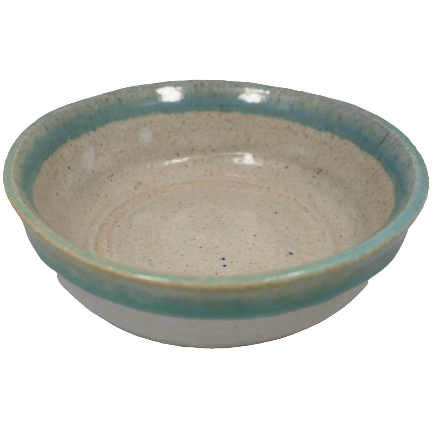 Turquoise Rim Ceramic Bowl