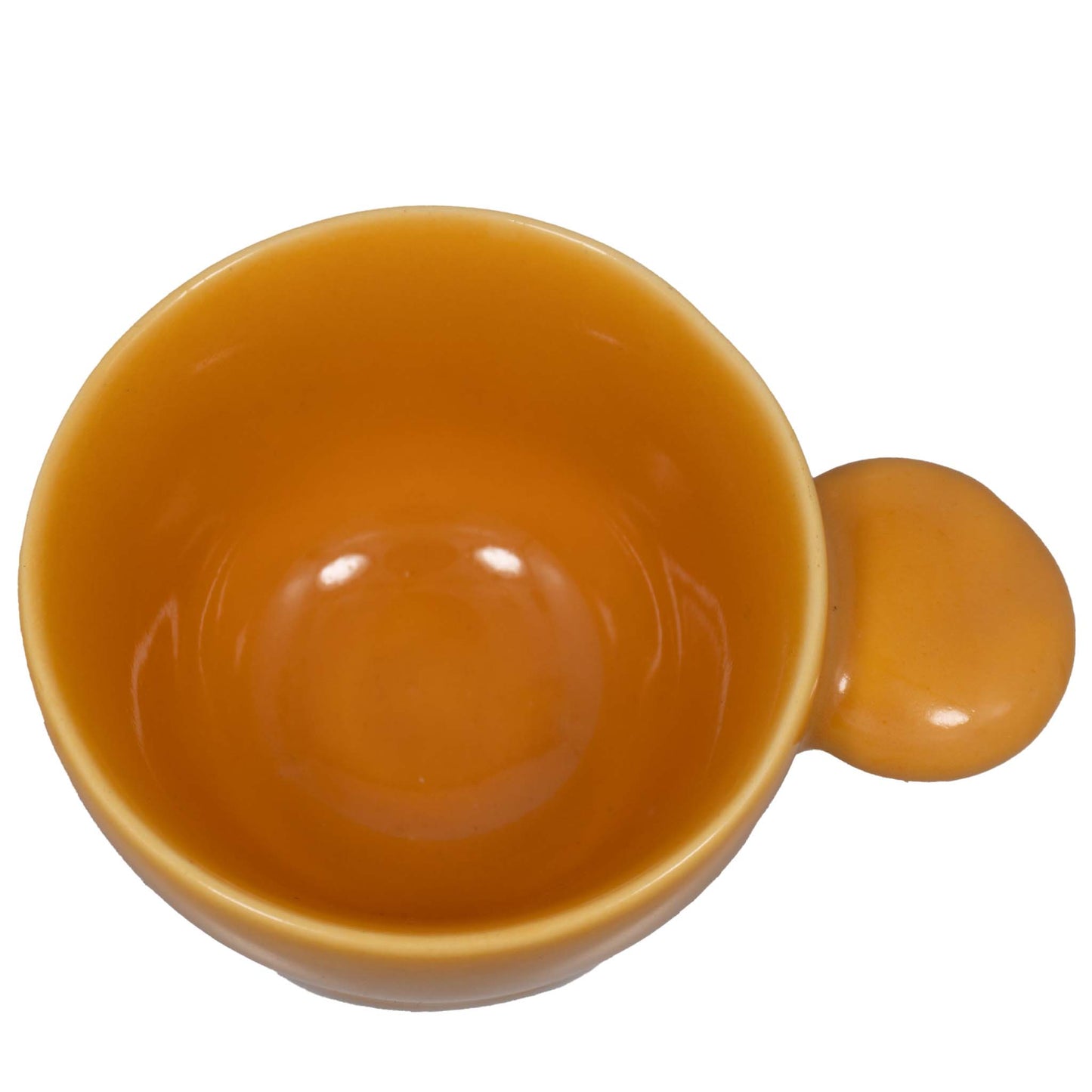 Orange Ceramic Mug with Round Handle