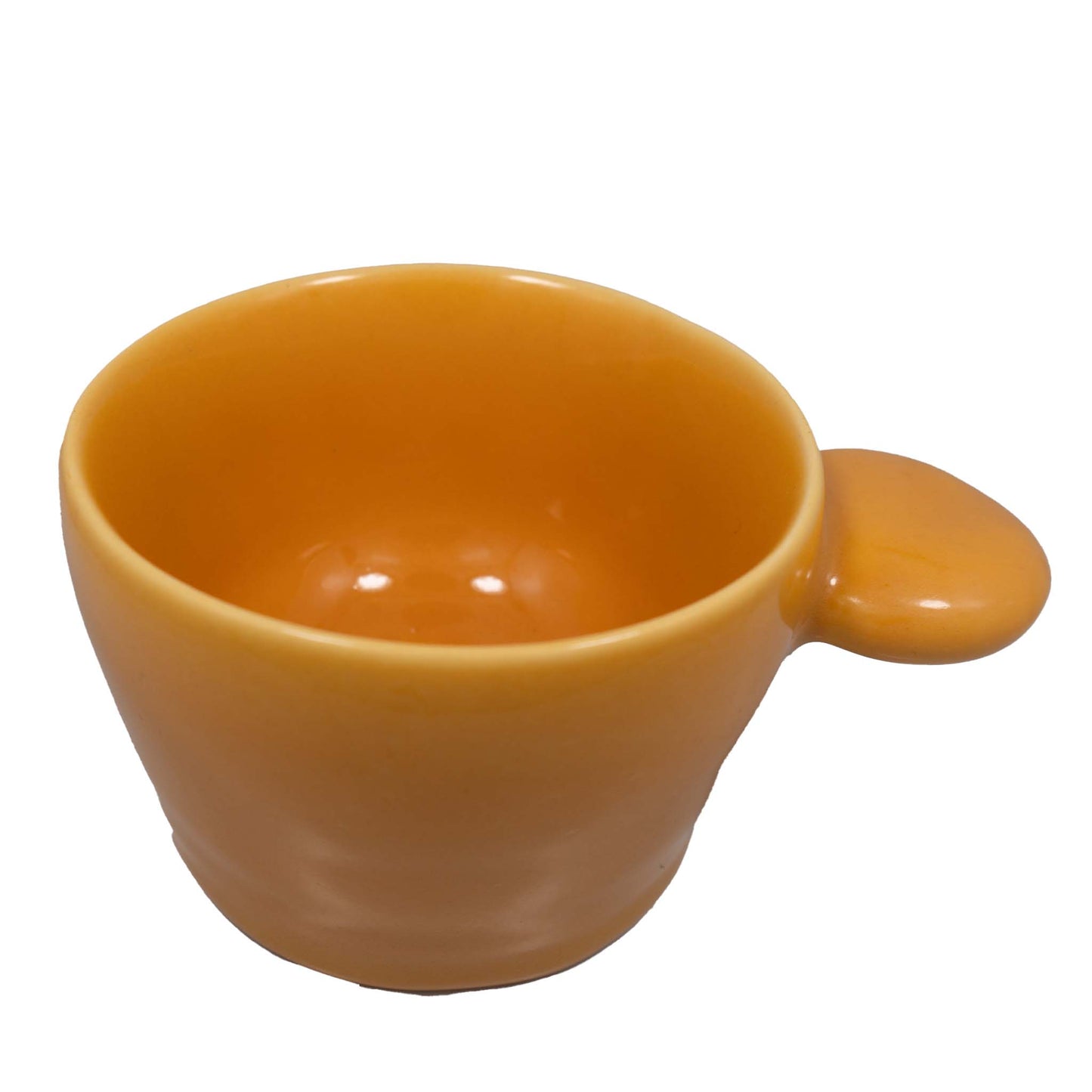 Orange Ceramic Mug with Round Handle