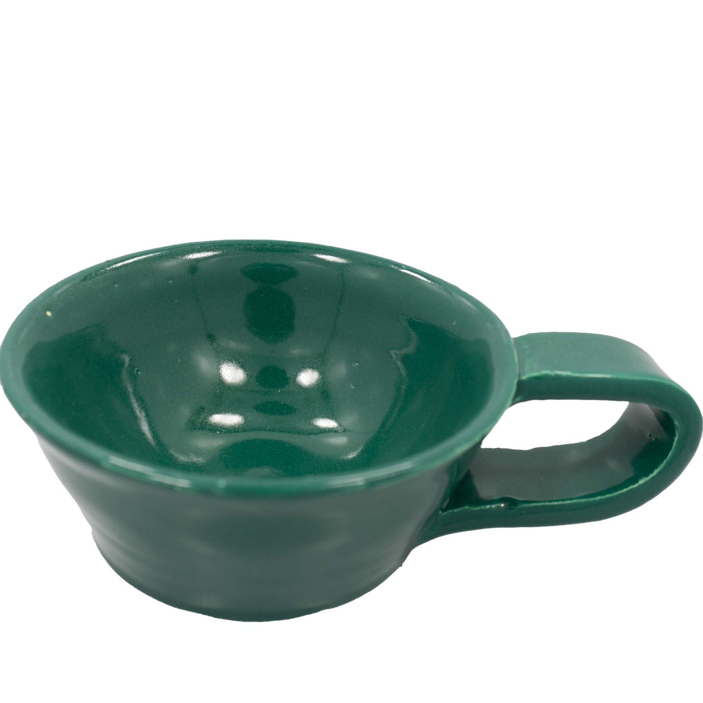 Colored Ceramic Cup with Wide Handle